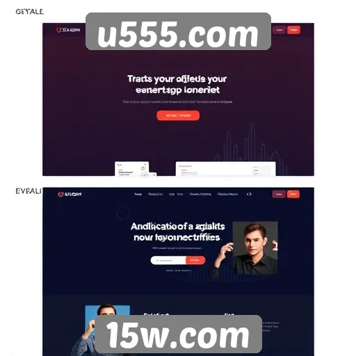 Evolução do design do site u555.com