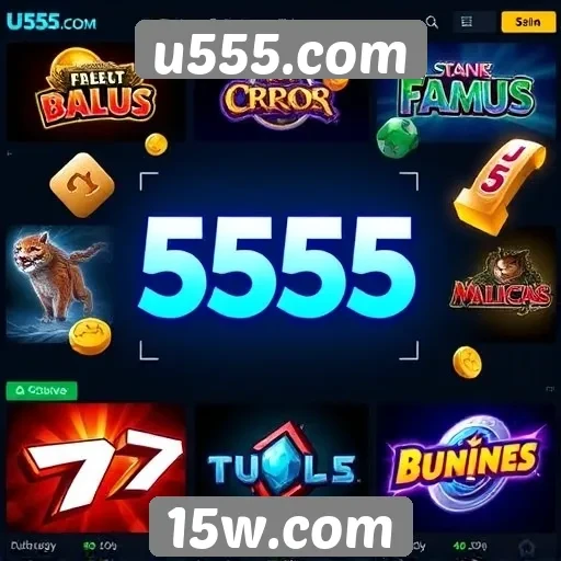 Variedade de categorias de jogos no u555.com