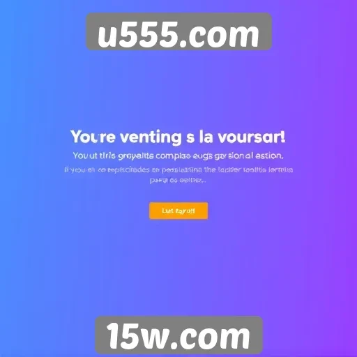 Novidades no design do site u555.com