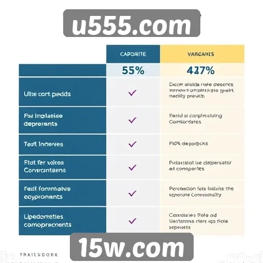 Diferenças entre u555.com e concorrentes do setor