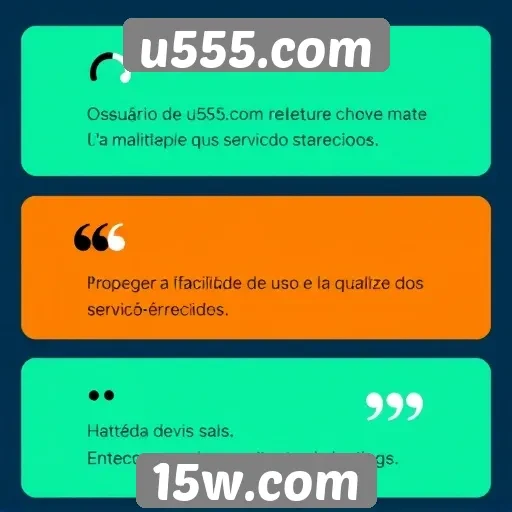 Experiências de usuários no u555.com são positivas